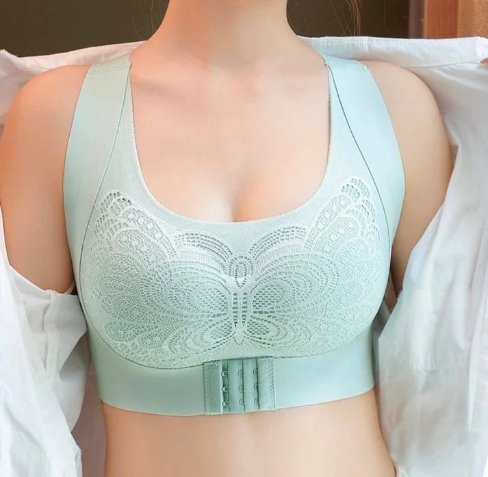 Seamless Push-Up Padded Bra with Lace Detail
